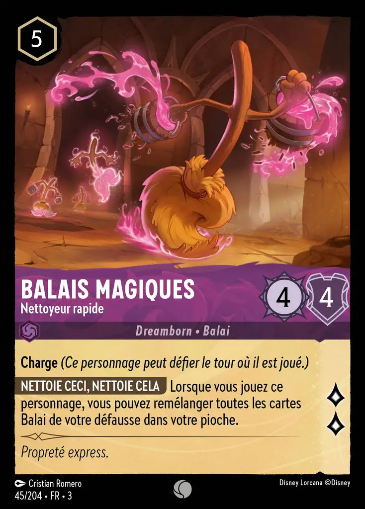 Balais magiques - Nettoyeur rapide (45/204) - Commune - Cold Foil
