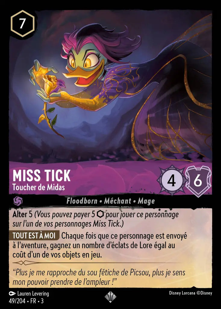 Miss Tick - Toucher de Midas (49/204) - Très Rare - Cold Foil