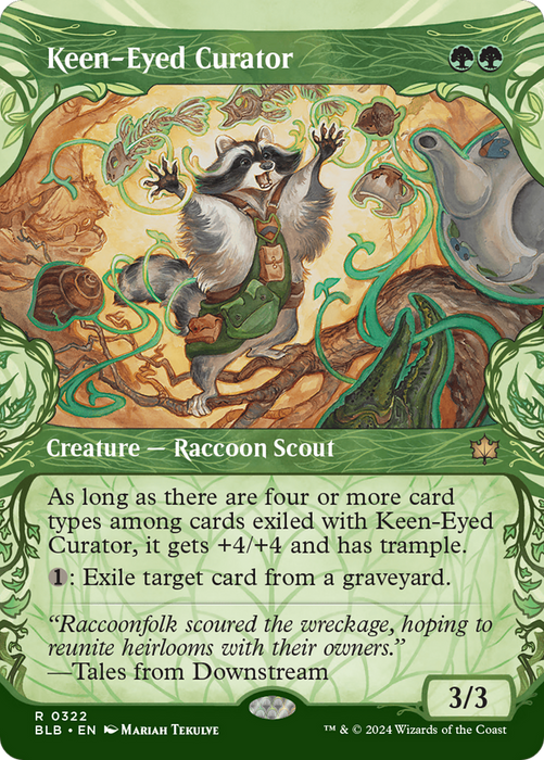 Keen-Eyed Curator (BLB-322) - rare: (Showcase) (Borderless)