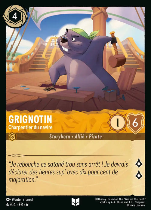 Grignotin - Charpentier du navire (4/204) - Inhabituelle - Cold Foil