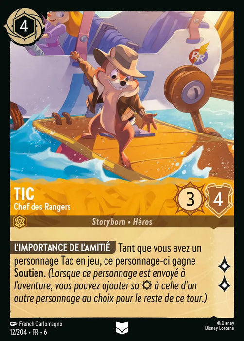 Tic - Chef des Rangers (12/204) - Inhabituelle - Cold Foil