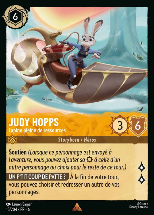 Judy Hopps - Lapine pleine de ressources (15/204) - Rare - Cold Foil
