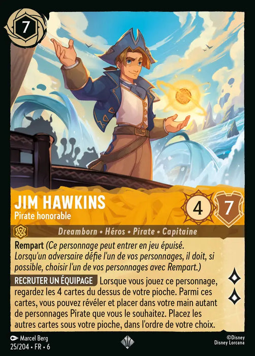Jim Hawkins - Pirate honorable (25/204) - Très Rare - Cold Foil