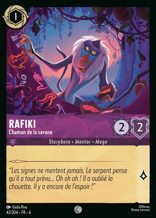 Rafiki - Chaman de la savane (42/204) - Commune - Cold Foil