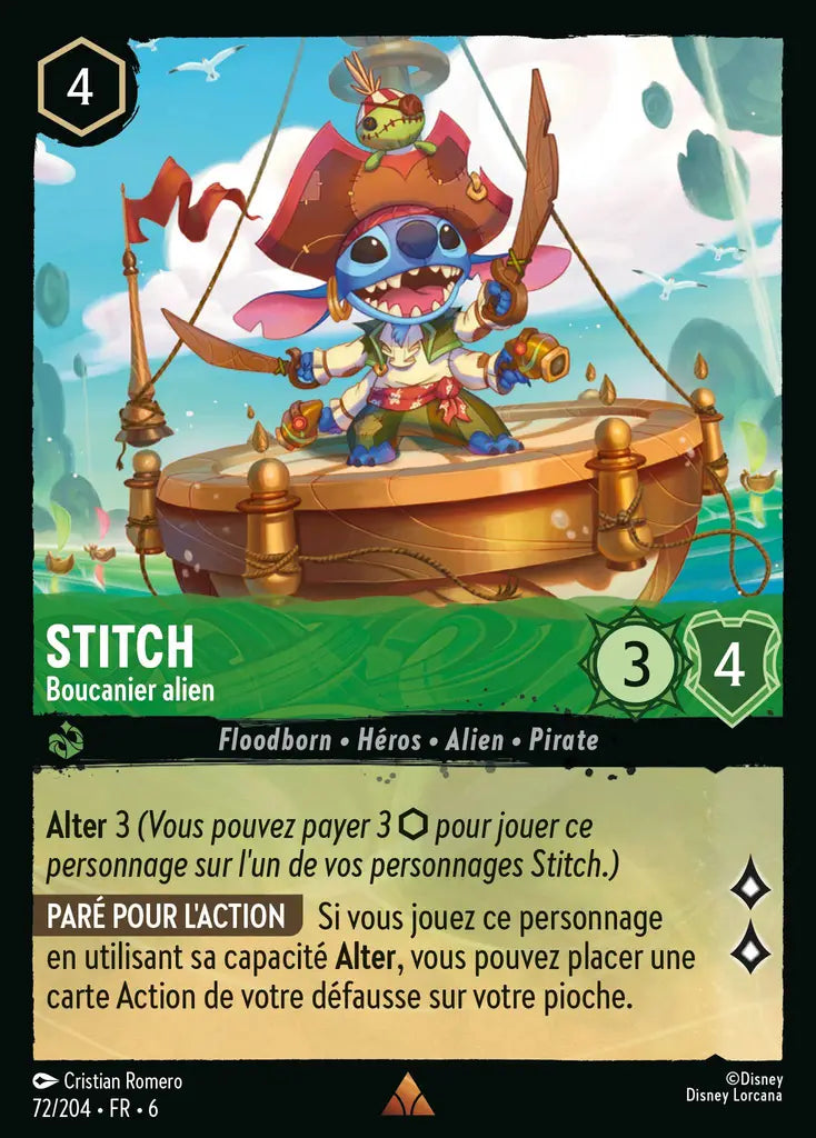 Stitch - Boucanier alien (72/204) - Rare