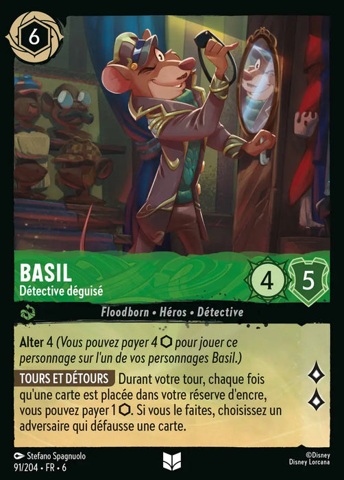 Basil - Détective déguisé (91/204) - Inhabituelle - Cold Foil