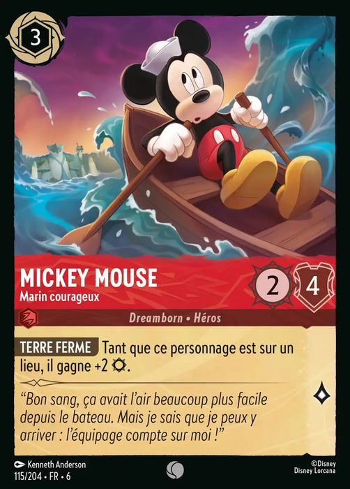 Mickey Mouse - Marin courageux (115/204) - Commune - Cold Foil