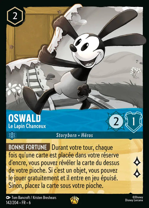 Oswald - Le Lapin Chanceux (142/204) - Légendaire - Cold Foil
