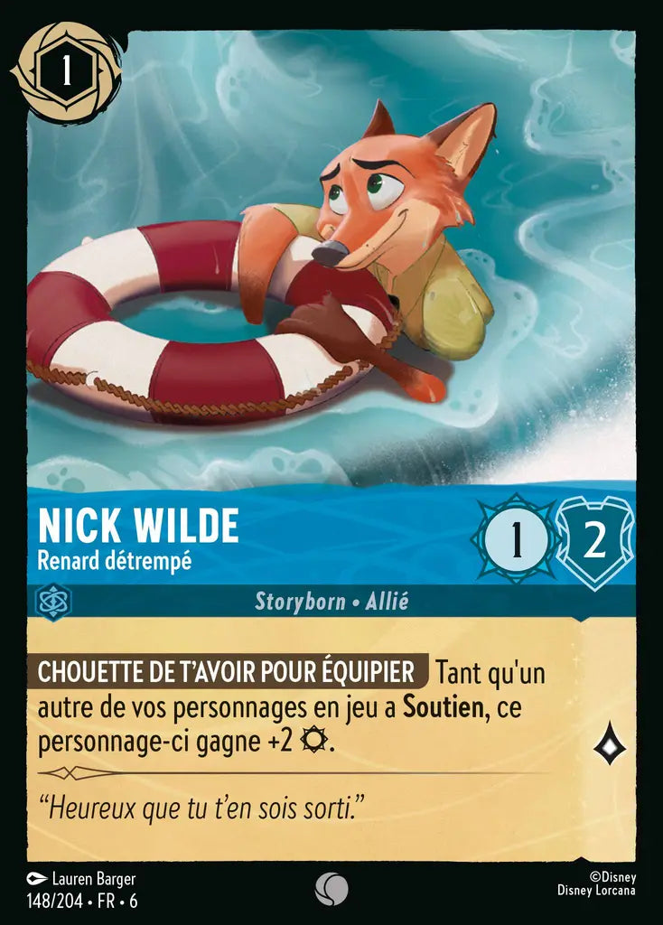 Nick Wilde - Renard détrempé (148/204) - Commune - Cold Foil