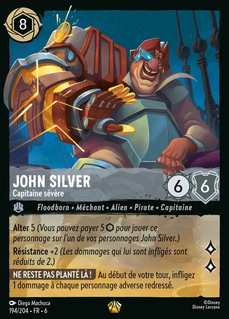 John Silver -  Capitaine sévère (194/204) - Légendaire - Cold Foil
