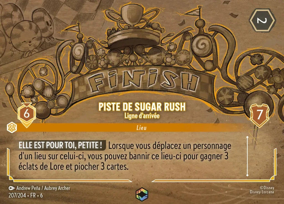 Piste de Sugar Rush - Ligne d'arrivée (Enchantée) (207/204) - Enchantée - Holofoil