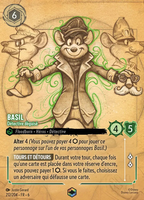 Basil - Détective déguisé (Enchantée) (212/204) - Enchantée - Holofoil