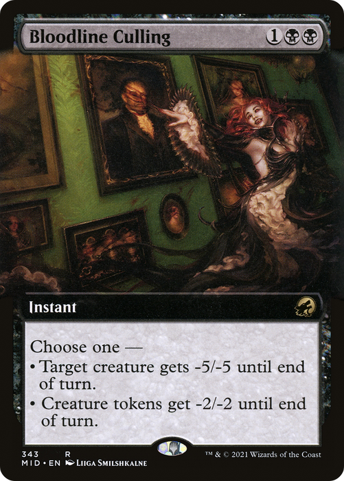 Bloodline Culling (MID-343) - rare: (Extended Art) - Foil