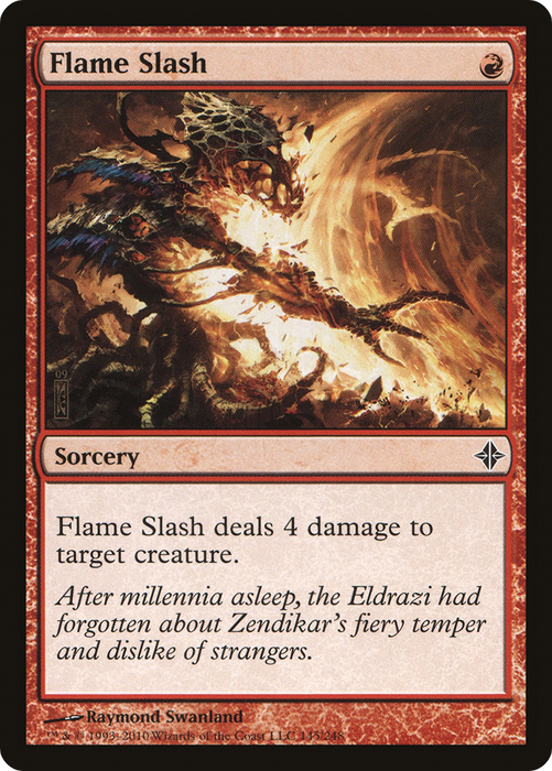 Flame Slash (ROE-145) - common - Foil