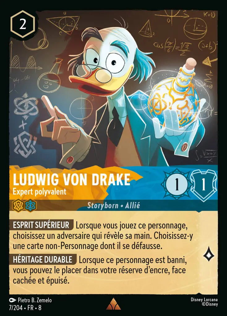 Ludwig Von Drake - Expert polyvalent (7/204) - Rare - Cold Foil