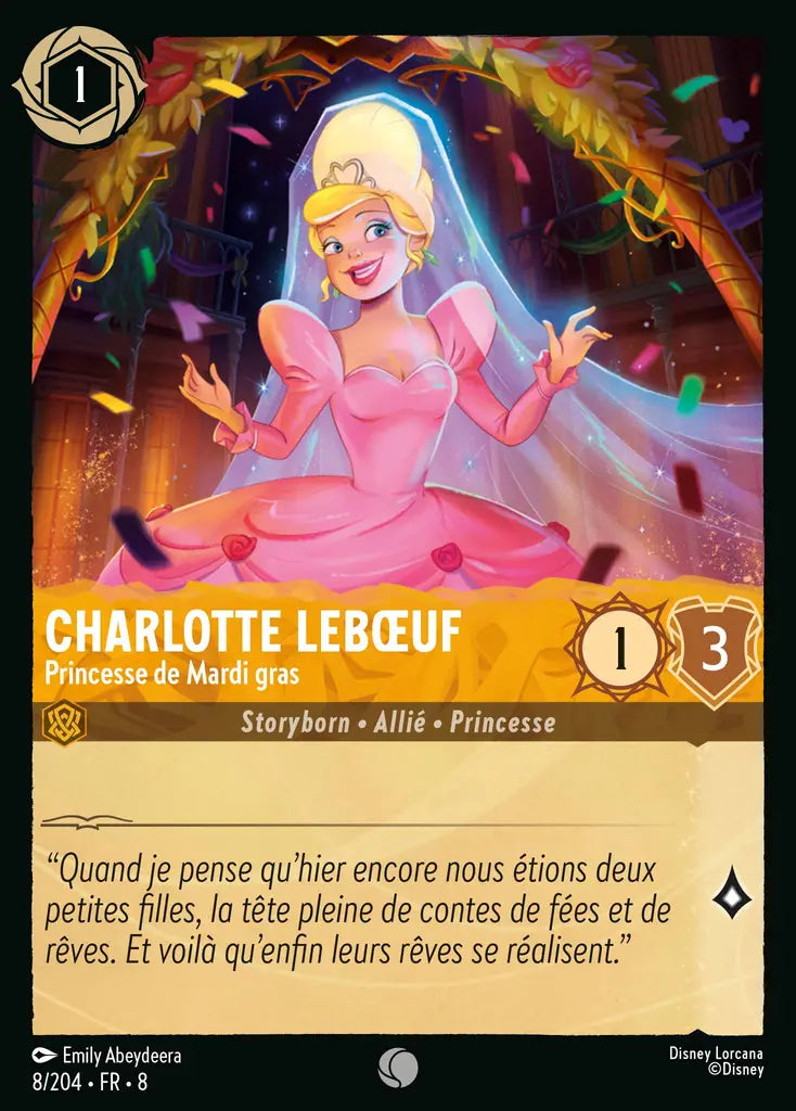 Charlotte Leboeuf - Princesse de Mardi gras (8/204) - Commune - Cold Foil