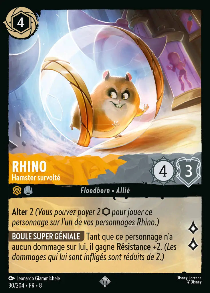 Rhino - Hamster survolté (30/204) - Très Rare - Cold Foil