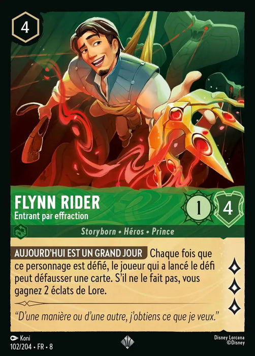 Flynn Rider - Entrant par effraction (102/204) - Très Rare - Cold Foil