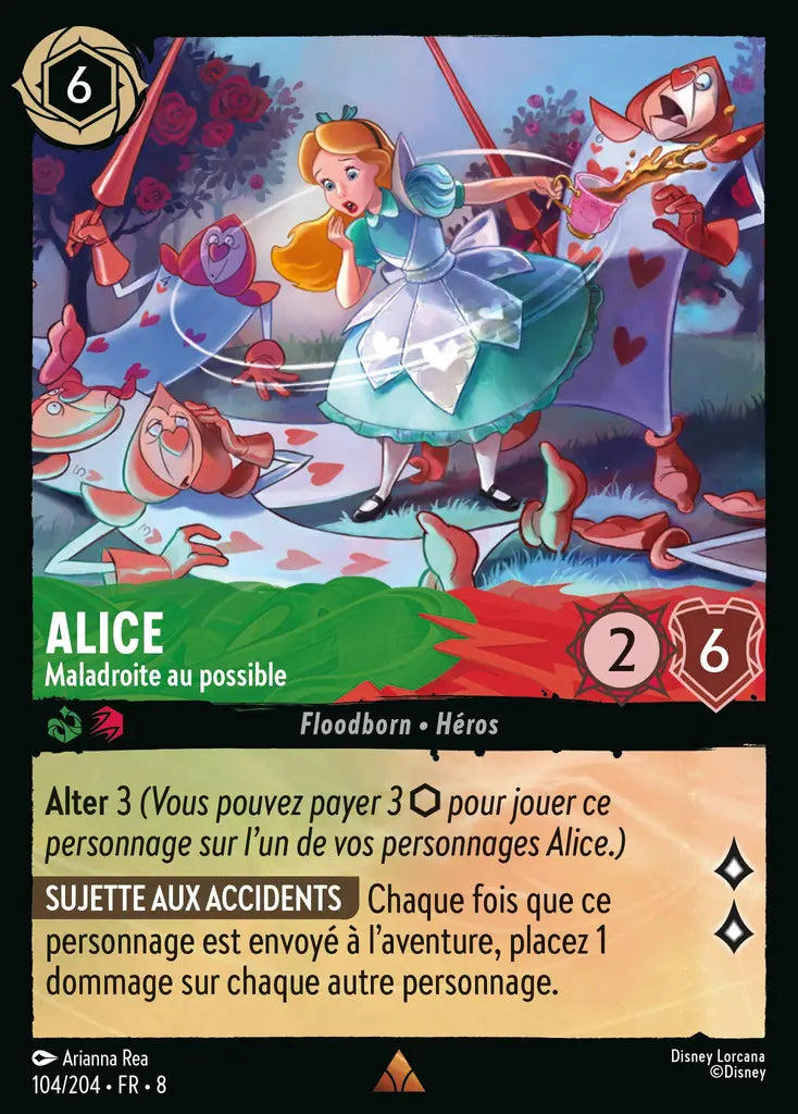 Alice - Maladroite au possible (104/204) - Rare - Cold Foil