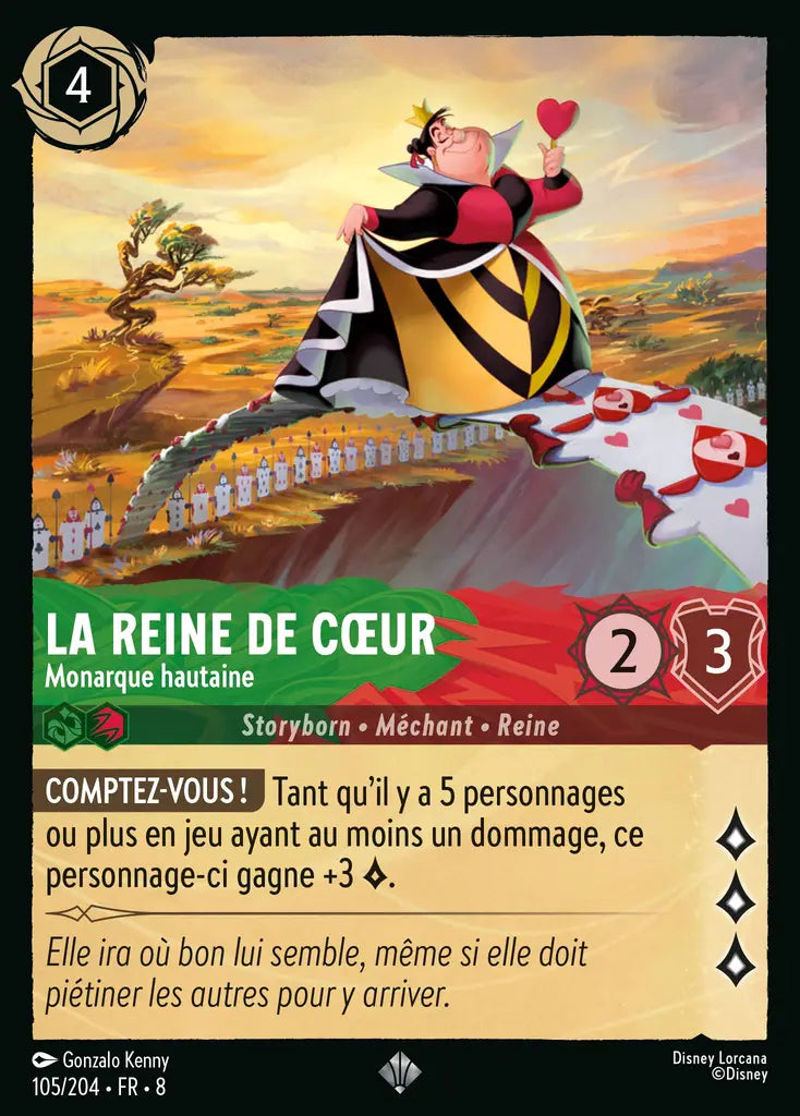 La Reine de Coeur - Monarque hautaine (105/204) - Très Rare - Cold Foil