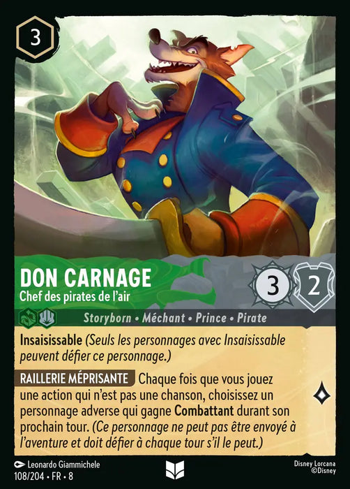 Don Carnage - Chef des pirates de l'air (108/204) - Inhabituelle