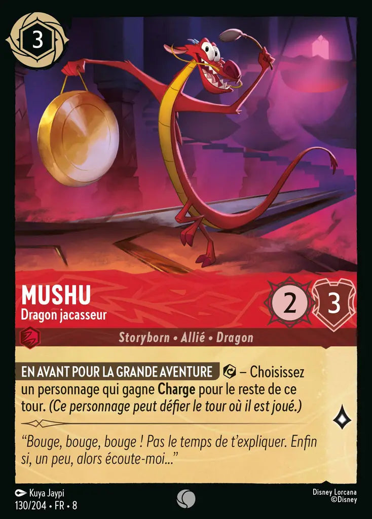Mushu - Dragon jacasseur (130/204) - Commune - Cold Foil