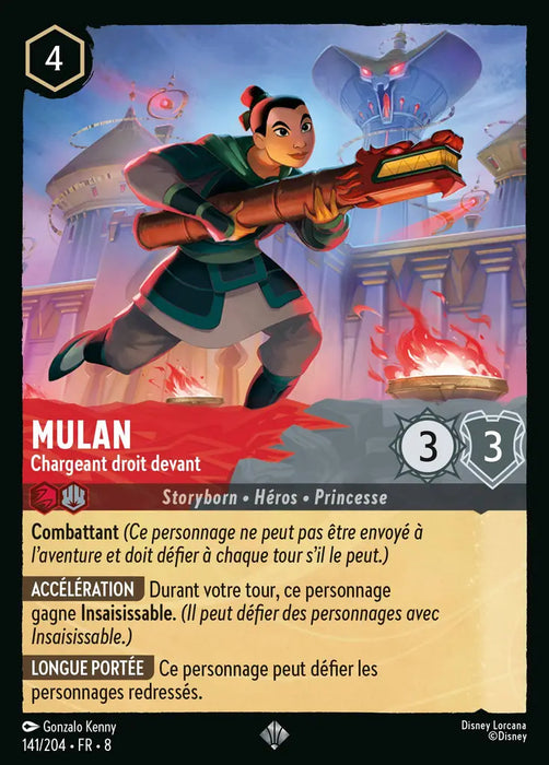 Mulan - Chargeant droit devant (141/204) - Très Rare - Cold Foil