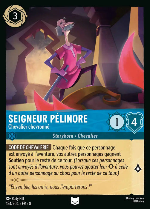 Seigneur Pélinore - Chevalier chevronné (154/204) - Inhabituelle - Cold Foil