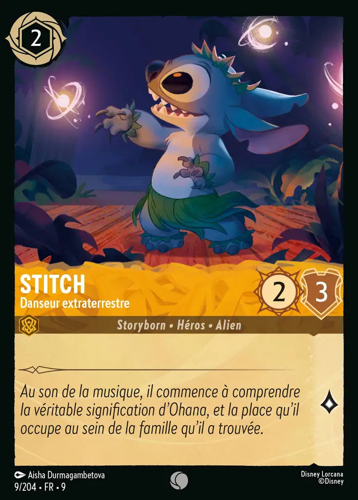 Stitch - Danseur extraterrestre (9/204) - F - Commune - Cold Foil