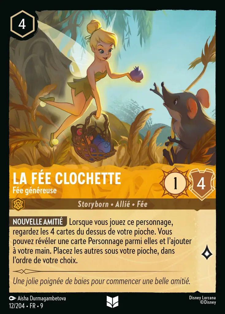 La Fée Clochette - Fée généreuse (12/204) - F - Inhabituelle - Cold Foil
