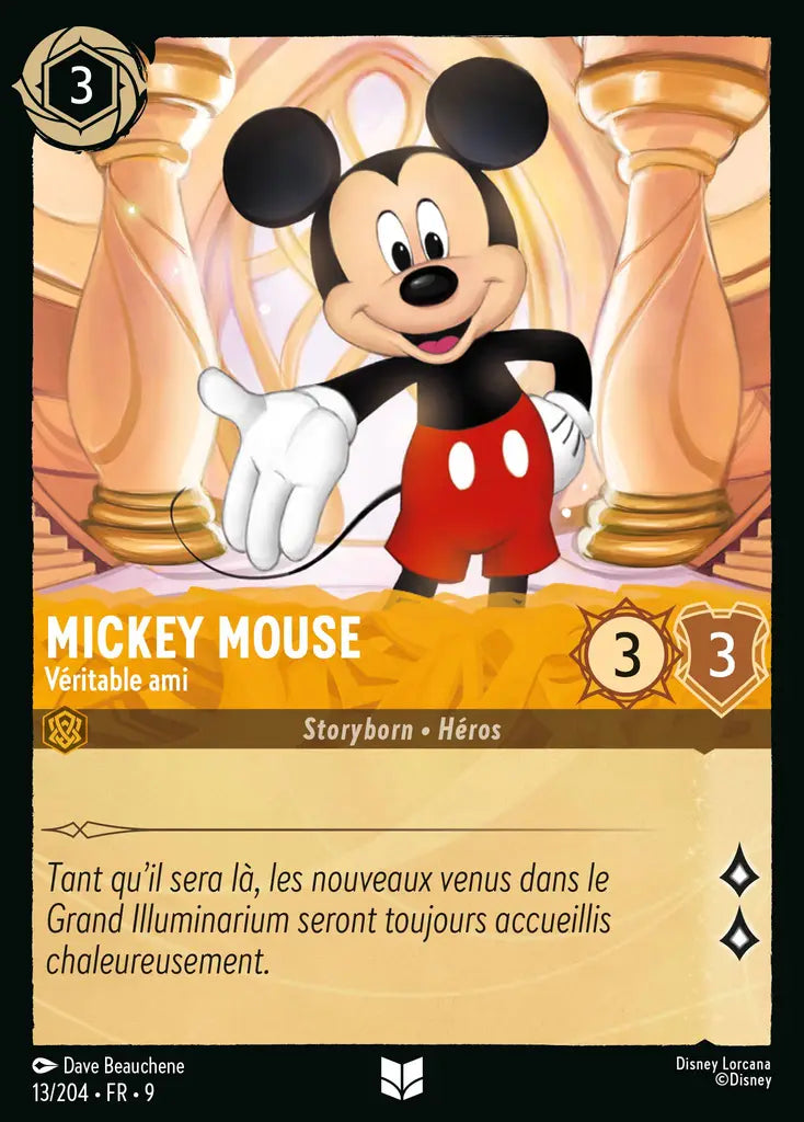 Mickey Mouse - Véritable ami (13/204) - F - Inhabituelle - Cold Foil