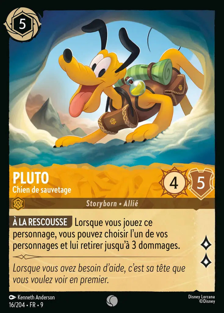 Pluto - Chien de sauvetage (16/204) - F - Commune - Cold Foil