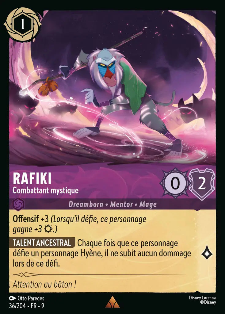 Rafiki - Combattant mystique (36/204) - F - Rare - Cold Foil