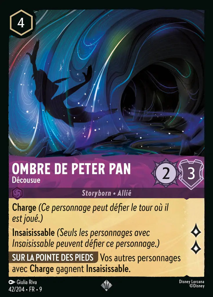 Ombre de Peter Pan - Décousue (42/204) - F - Très Rare - Cold Foil