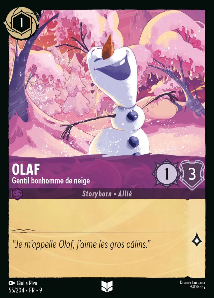 Olaf - Gentil bonhomme de neige (55/204) - F - Inhabituelle - Cold Foil
