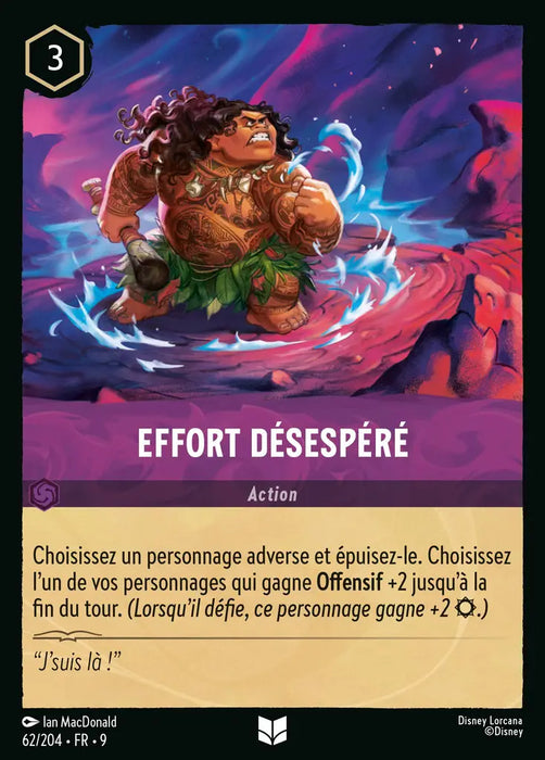 Effort désespéré (62/204) - F - Inhabituelle