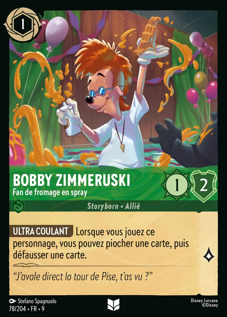 Bobby Zimmeruski - Fan de fromage en spray (78/204) - F - Inhabituelle