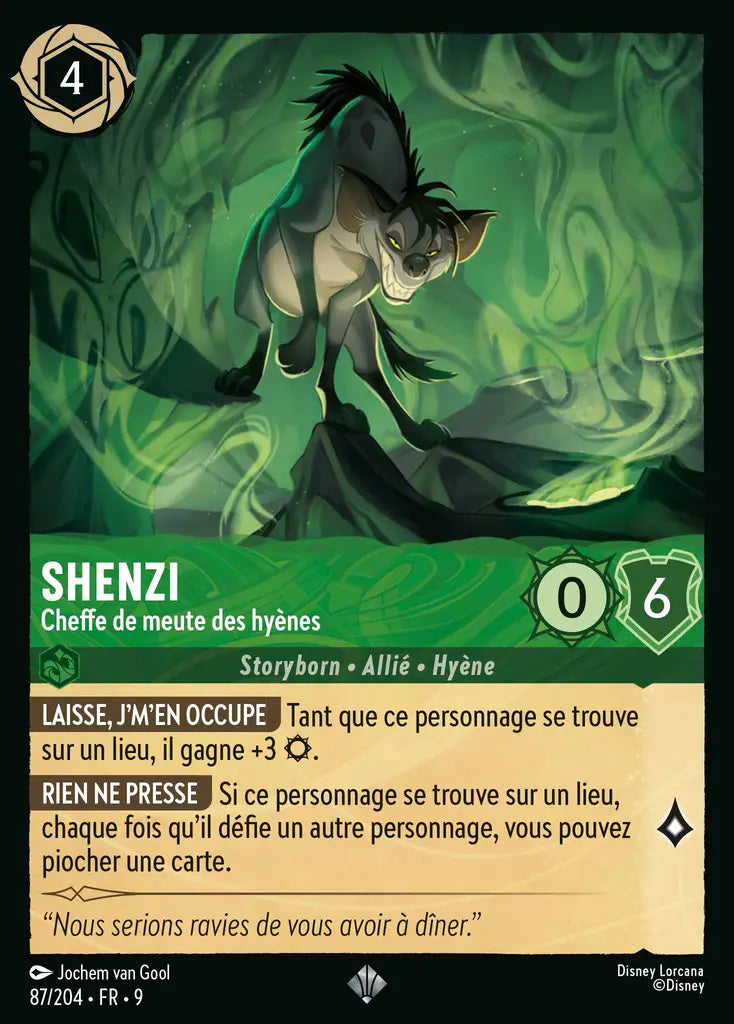 Shenzi - Cheffe de meute des hyènes (87/204) - F - Très Rare - Cold Foil