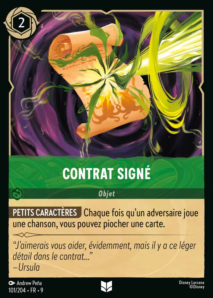 Contrat signé (101/204) - F - Inhabituelle