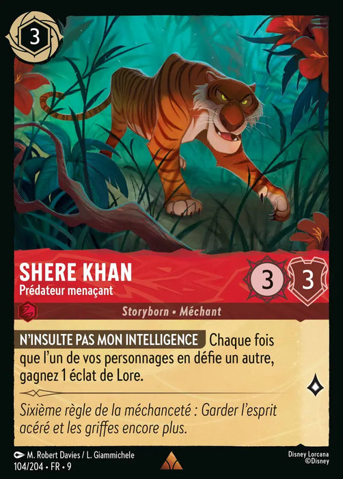 Shere Khan - Prédateur menaçant (104/204) - F - Rare - Cold Foil