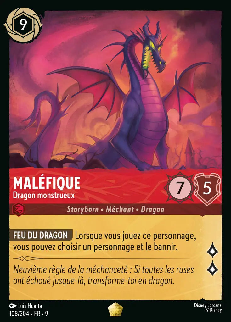 Maléfique - Dragon monstrueux (108/204) - F - Légendaire - Cold Foil