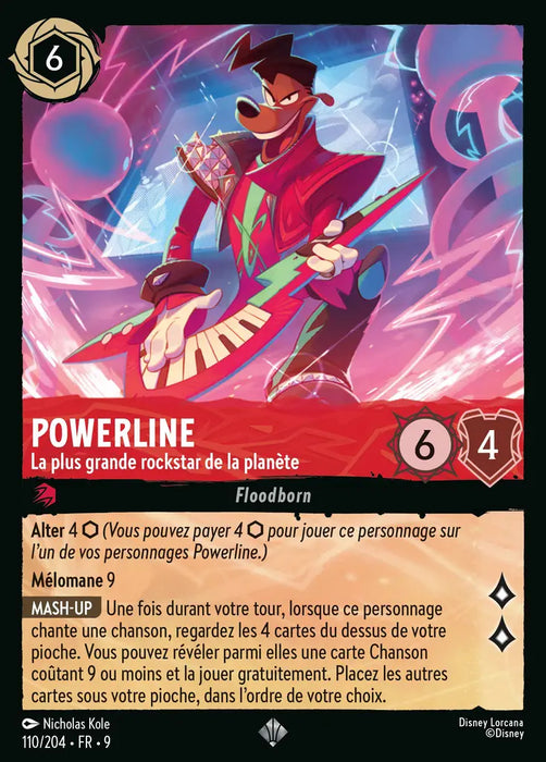 Powerline - La plus grande rockstar de la planète (110/204) - F - Très Rare - Cold Foil