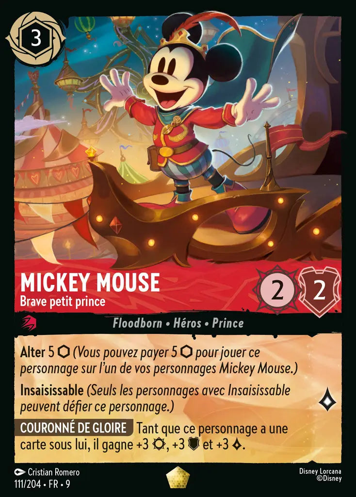 Mickey Mouse - Brave petit prince (111/204) - F - Légendaire - Cold Foil