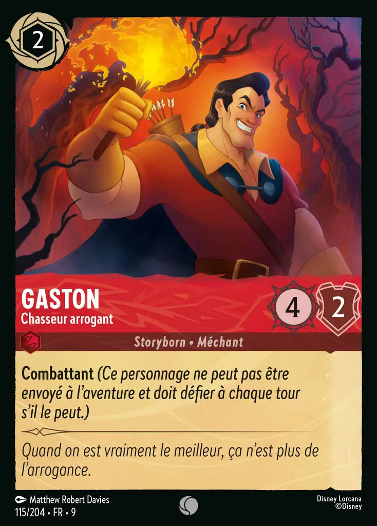 Gaston - Chasseur arrogant (115/204) - F - Commune - Cold Foil