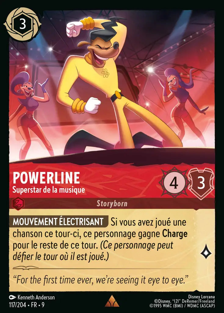 Powerline - Superstar de la musique (117/204) - F - Rare - Cold Foil