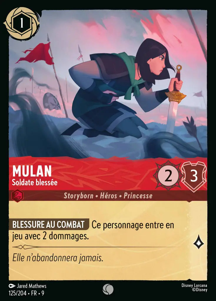 Mulan - Soldate blessée (125/204) - F - Commune