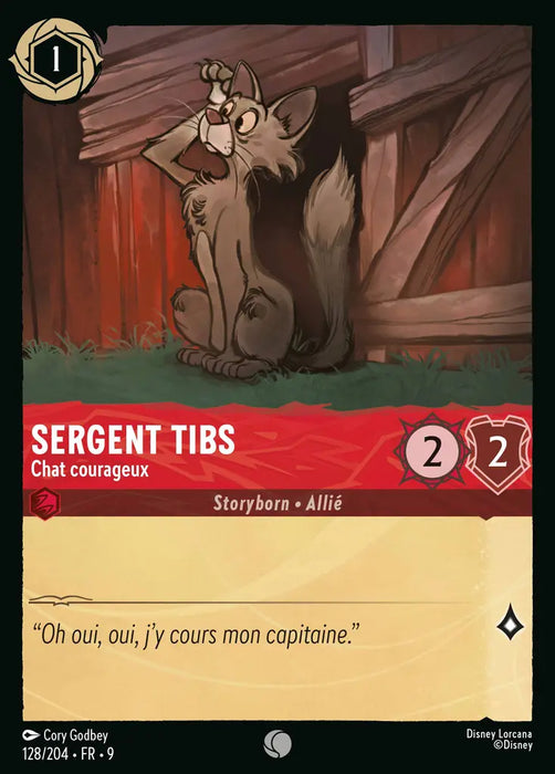 Sergent Tibs - Chat courageux  (128/204) - F - Commune - Cold Foil