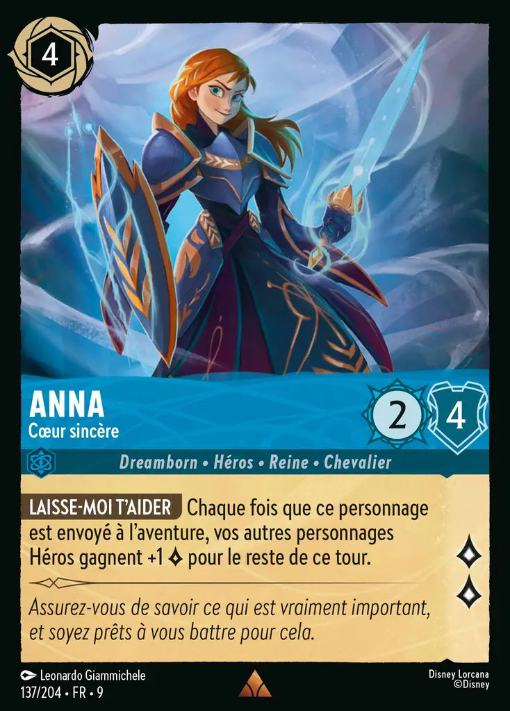 Anna - Coeur sincère (137/204) - F - Rare - Cold Foil