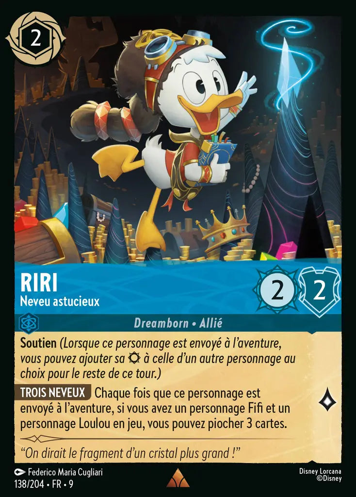 Riri - Neveu astucieux (138/204) - F - Rare - Cold Foil