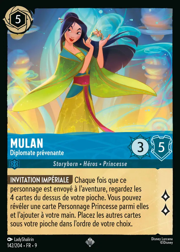 Mulan - Diplomate prévenante (142/204) - F - Très Rare - Holofoil
